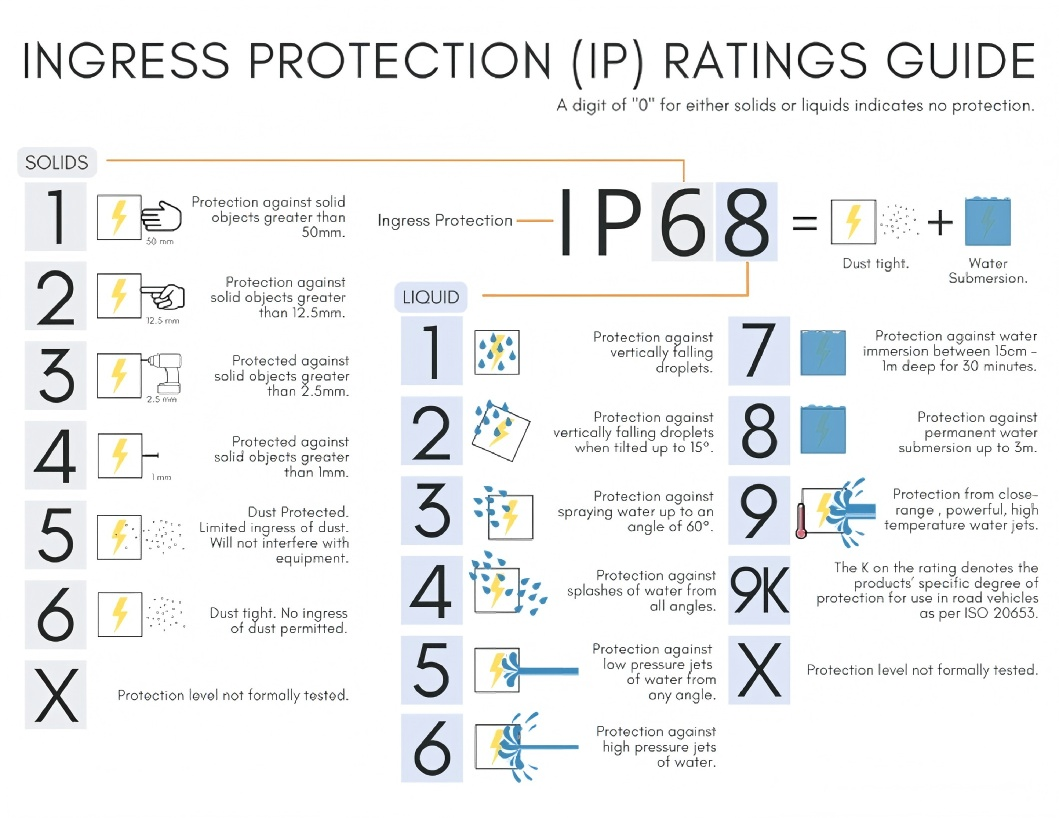 Is there a 100% waterproof IP rating? 